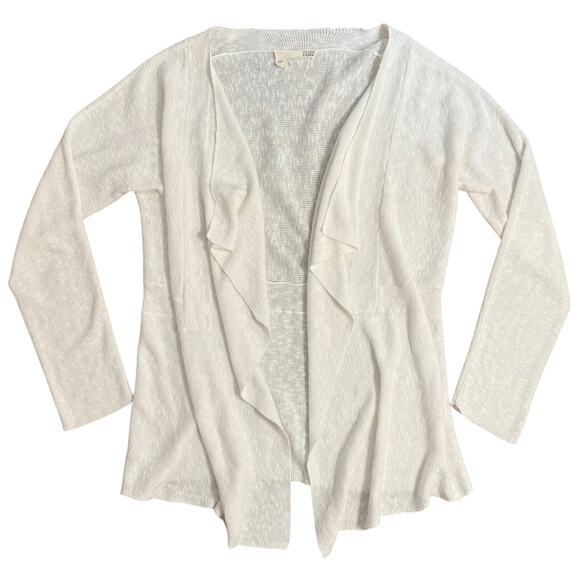 Eileen Fisher Women’s Linen Blend Open Knit Long Sleeve Sweater White Sz Medium - Picture 1 of 9